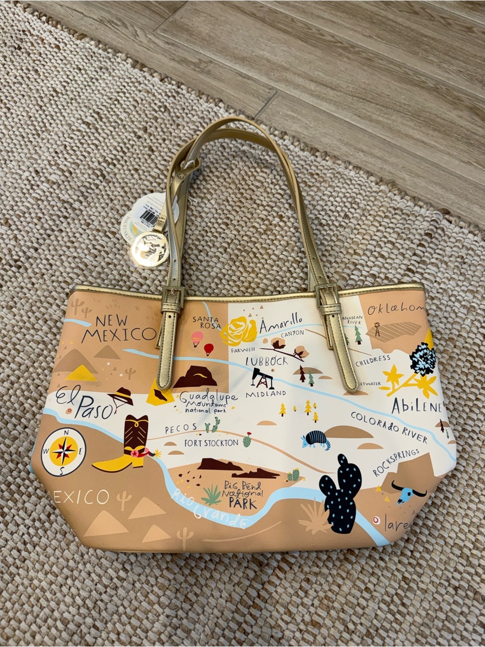 NWT Spartina 449 "Greetings From Texas" Tote 🤠✨
